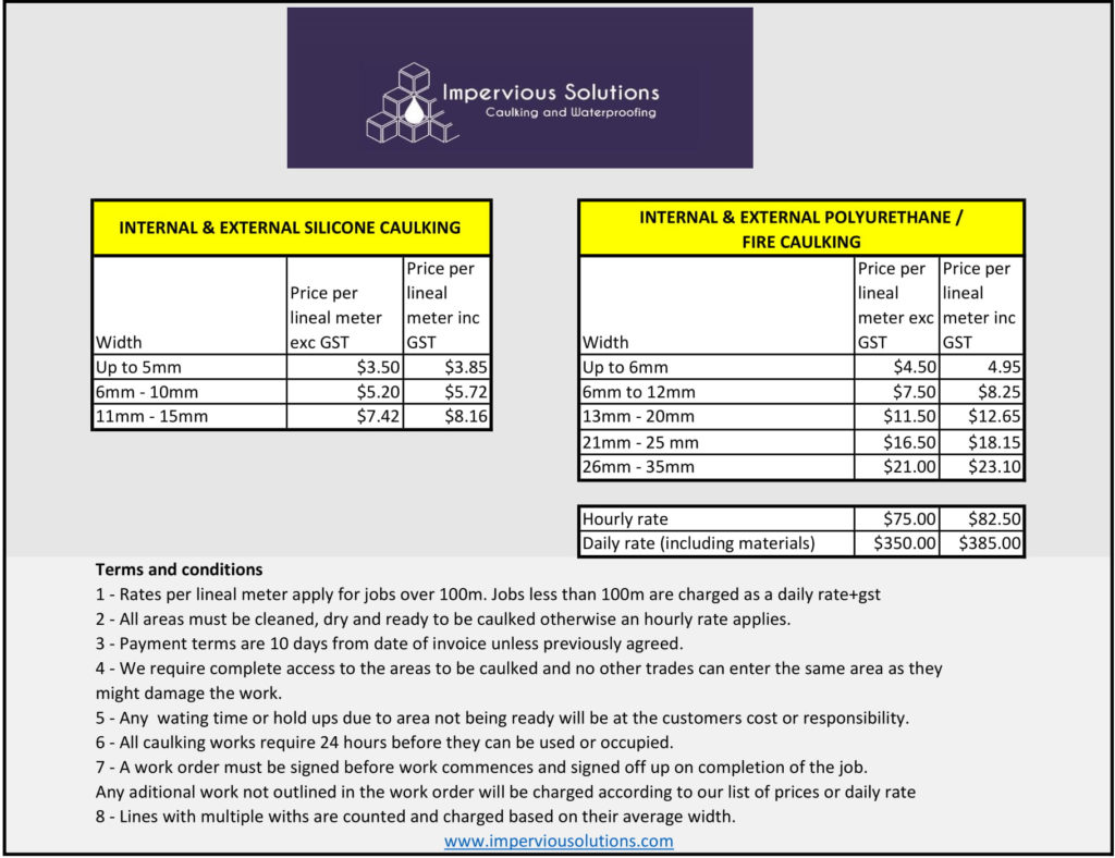 Caulking Impervious Solutions Waterproofing & Caulking Contractor